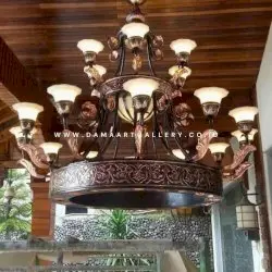 Pesona Lampu Joglo Tembaga Sentuhan Tradisional yang Elegan